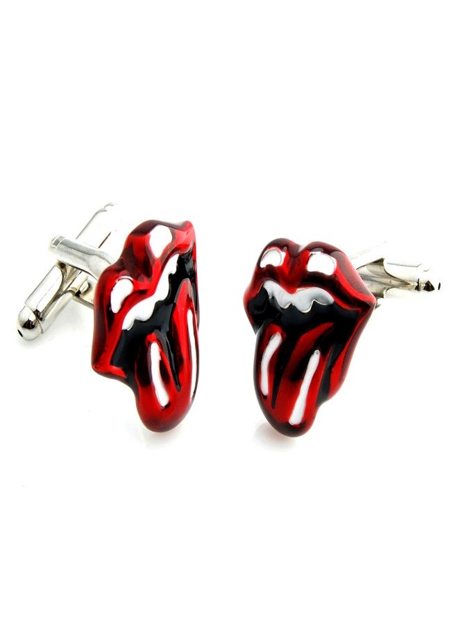 Peluche Novelty Casanova Lips Cufflinks for Men - Image 1