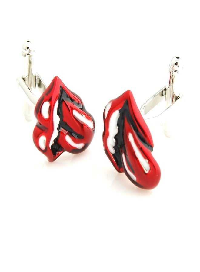 Peluche Novelty Casanova Lips Cufflinks for Men - Image 2