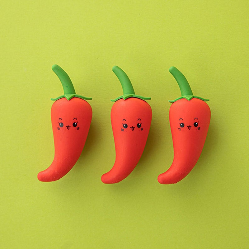 6pcs Cartoon Erasers Multi-function Small Erasers Delicate Fruit Pencil Erasers Writing Accessory - Image 5