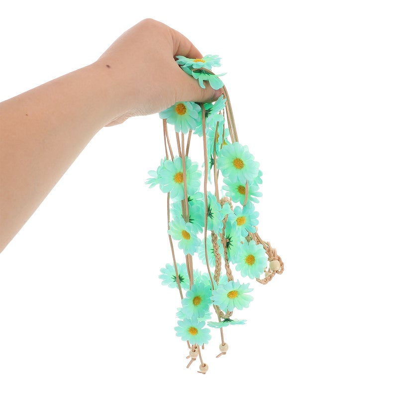 Flower Hippie Headband For Women: Adjustable Floral Sunflowers Beads Headdress - Handmade Hair Accessory For Parties And Festivals - Image 4
