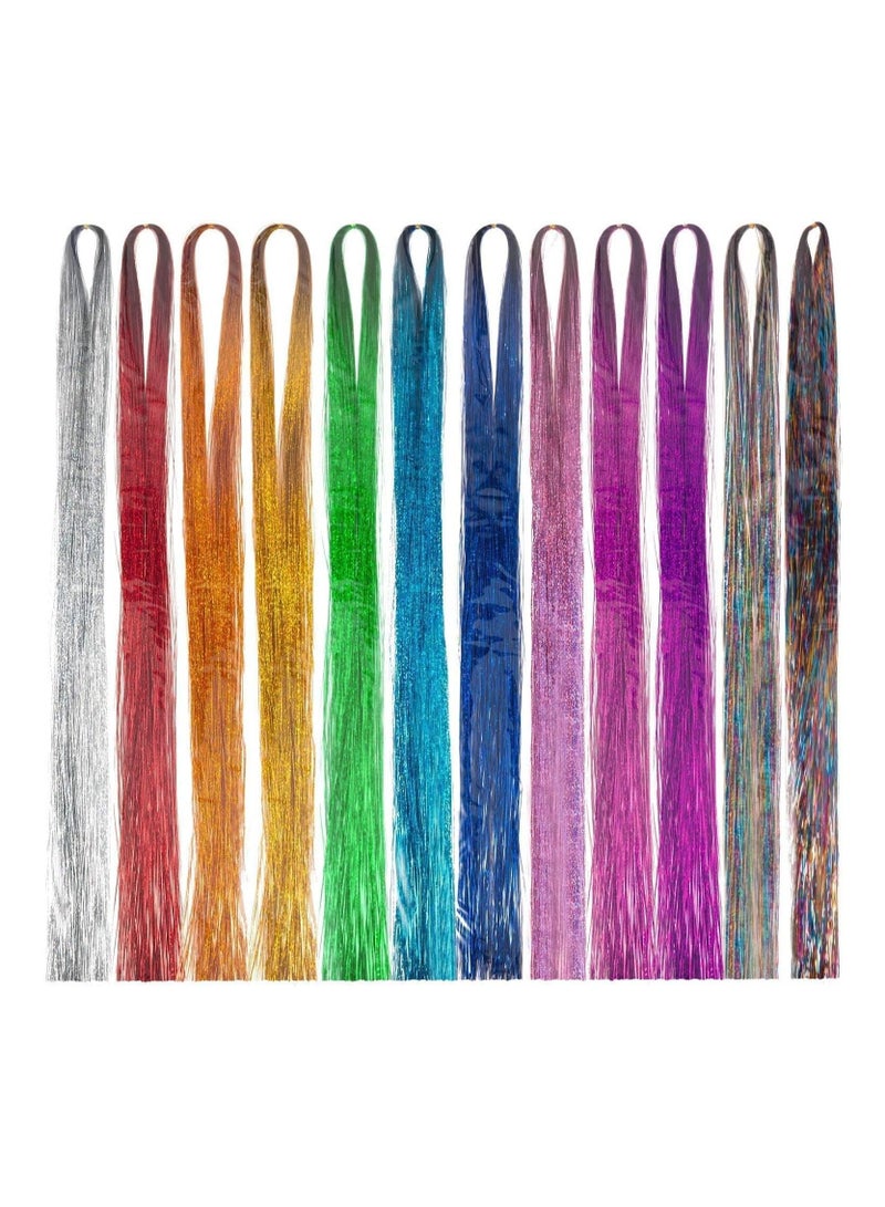 بلومنغ تايم وصلات شعر الأطفال بهرج الشعر اللامع وصلات شعر بهرج لامع وصلات شعر ملونة للحفلات - Image 1