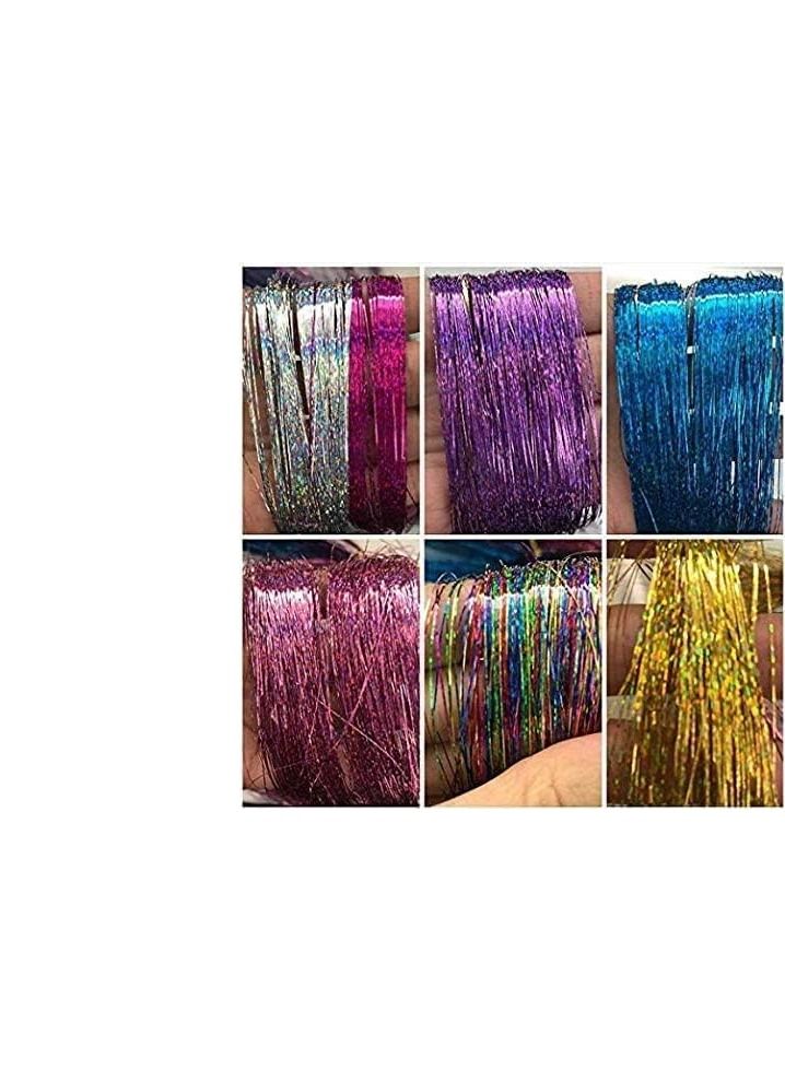 بلومنغ تايم وصلات شعر الأطفال بهرج الشعر اللامع وصلات شعر بهرج لامع وصلات شعر ملونة للحفلات - Image 3