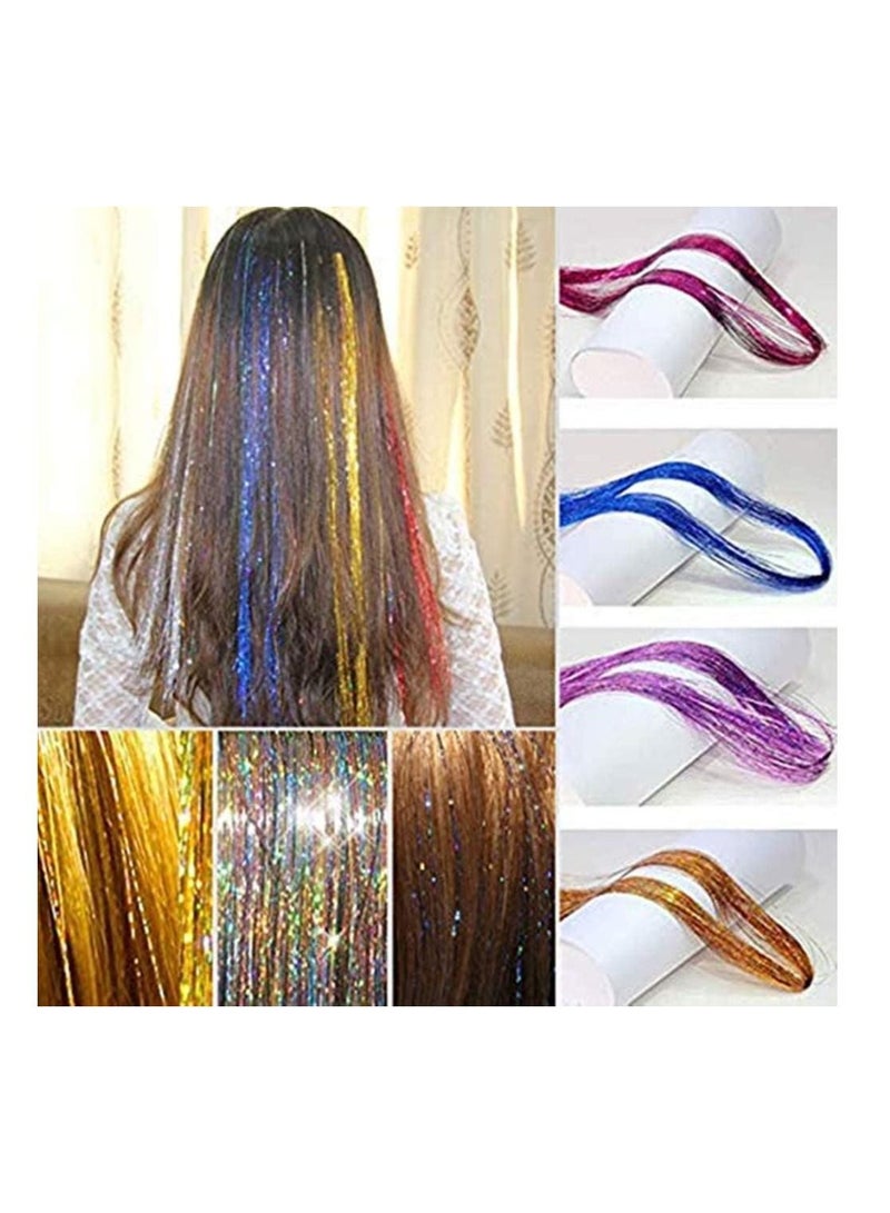 بلومنغ تايم وصلات شعر الأطفال بهرج الشعر اللامع وصلات شعر بهرج لامع وصلات شعر ملونة للحفلات - Image 2