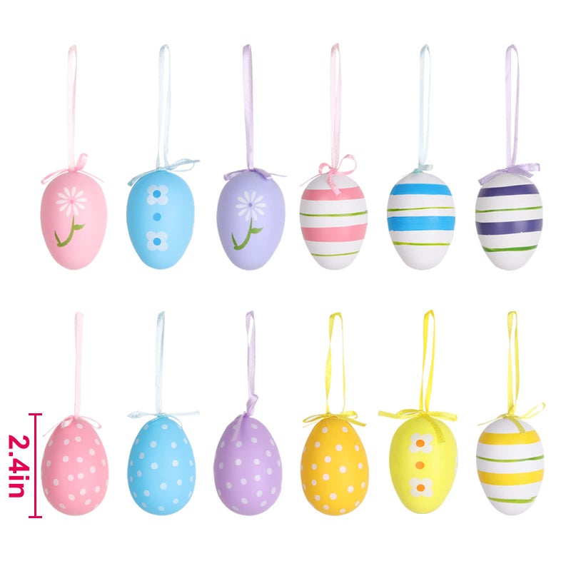 Bunny Chorus 23.2" Lighted Birch Tree with 12pcs Colored Egg Tree Ornaments, Easter Table Decor with Lights, Kids School Party Supplies Gifts, Spring Decorations for Home - Image 3