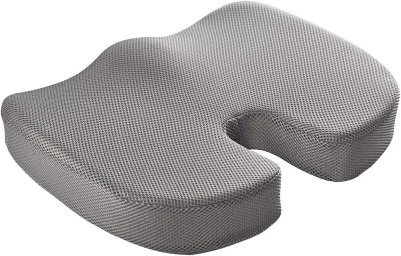 klarako Comfort Memory Foam Seat Cushion for Office Chair  Tailbone Cushion  Coccyx Cushion  Sciatica Pillow for Sitting, Home & Office Accessories  Gray - Image 2