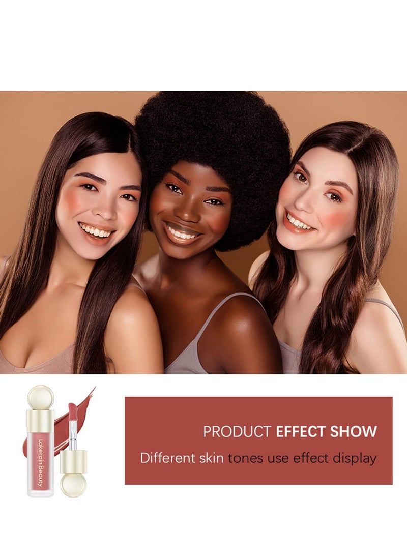 Liquid Blush for Cheeks Soft Cream Blush Makeup Lightweight Breathable Feel Natural Looking Silky Smooth Creamy Formula Waterproof Long-wearing Blends Perfectly onto Skin - Image 5