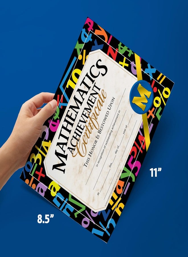 Flipside Products Mathematic Achievement Certificate, Math Recognition, Student Award, Incentive, 8.5" x 11", 30 Per Pack, 5 Packs - Image 3