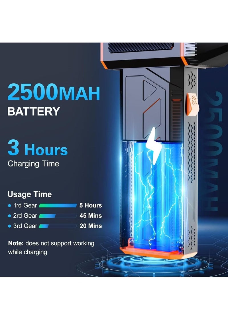 ELTRAZONE Compressed Air Duster Turbo Fan Electric Air Duster 130000RPM Super Powerful Turbo Dry Violent Jet Fan Air Blower Gun, Rechargeable Cordless for Computer, Electronic Keyboard, PC, Car Cleaning – Refillable Air Duster - Image 3