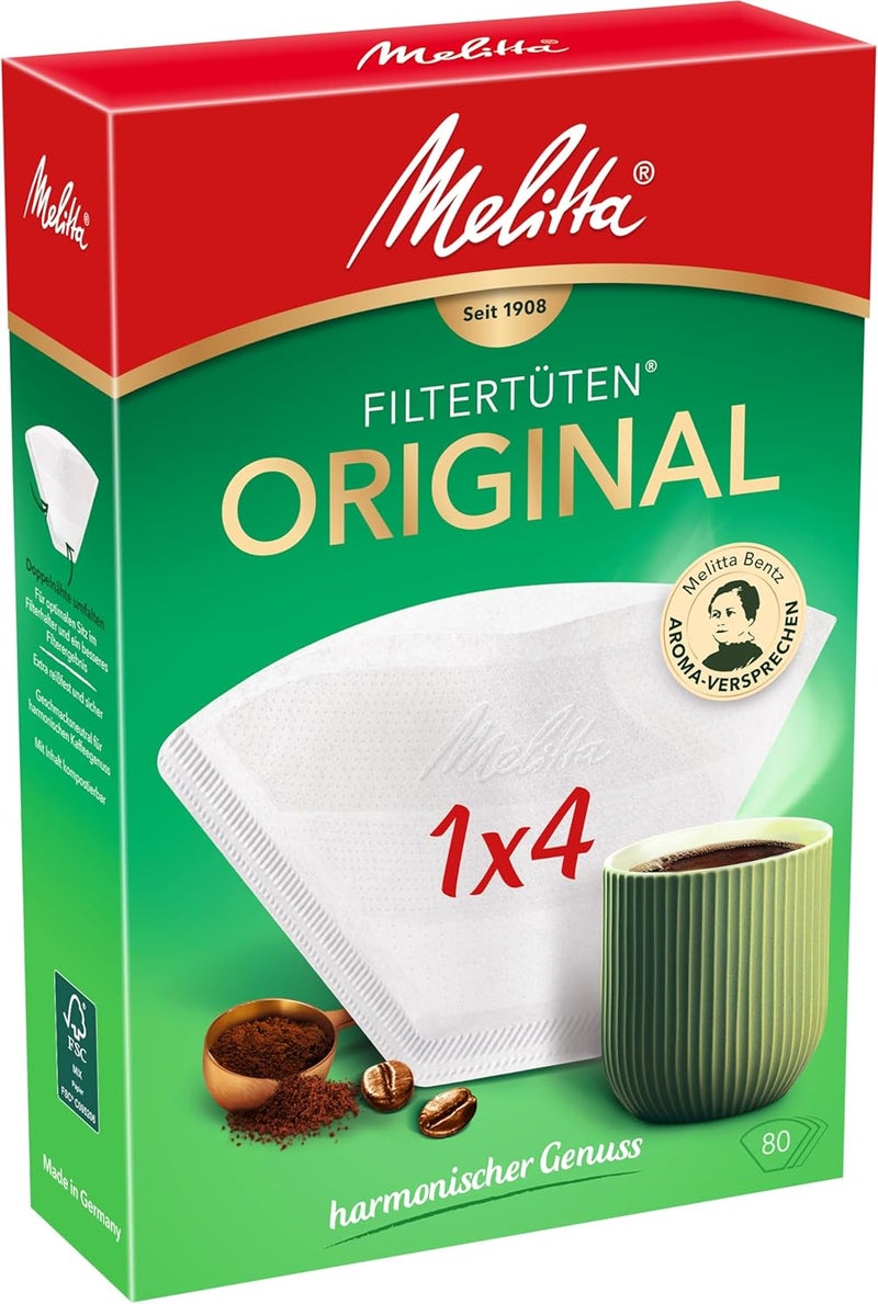 Melitta Filter Bags 1 x 4/80 White Aroma 1 Pack (1 x 80 Pieces) - Image 1