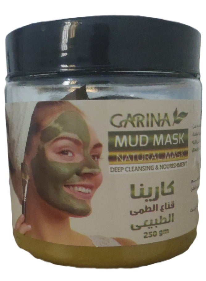 Carina Moroccan Natural Clay Mask for Cleansing and Nourishing the Skin 250ml