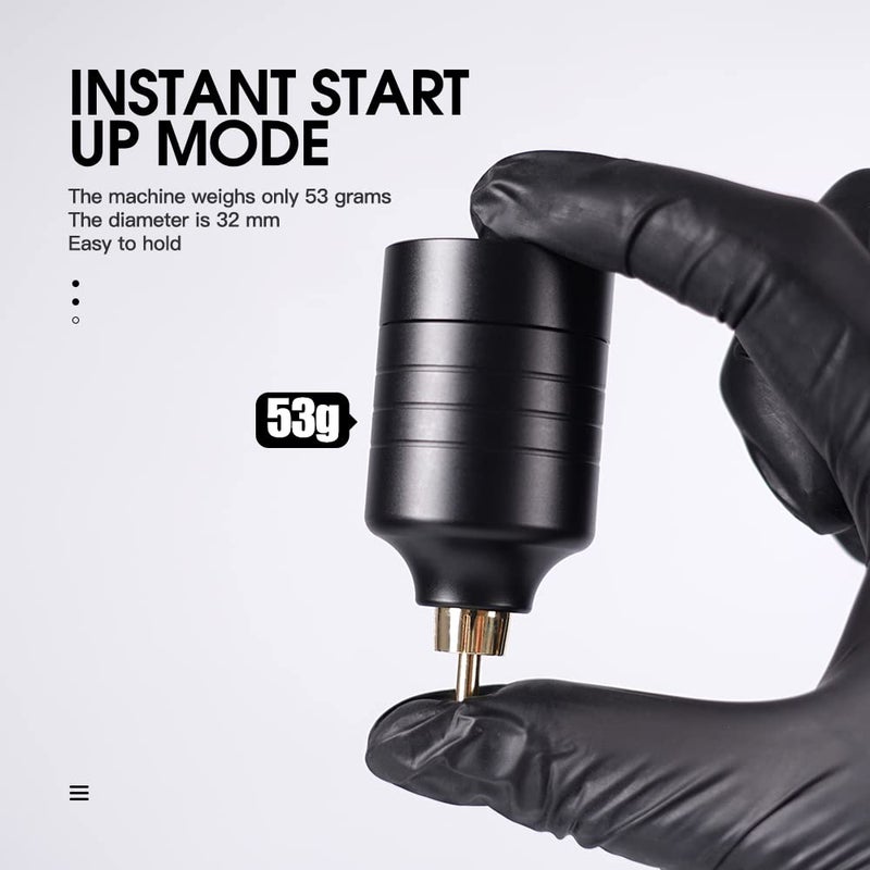 Dragonhawk طقم آلة وشم دراجون هوك أتم اللاسلكية - طقم وشم كامل للمبتدئين مع 20 إبرة خرطوشة، مزود طاقة بالبطارية للتظليل والخطوط - Image 3