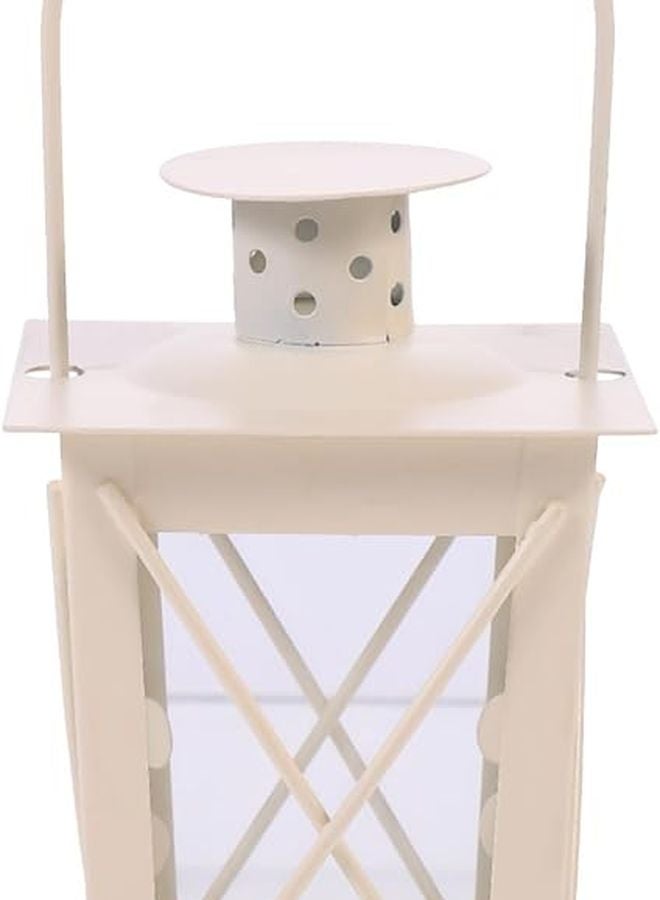 فانوس شمعة حديدي كلاسيكي بتصميم X لتزيين الطاولات في المنزل والحديقة والحفلات - Image 2