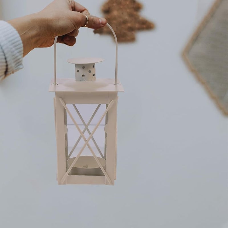 فانوس شمعة حديدي كلاسيكي بتصميم X لتزيين الطاولات في المنزل والحديقة والحفلات - Image 4