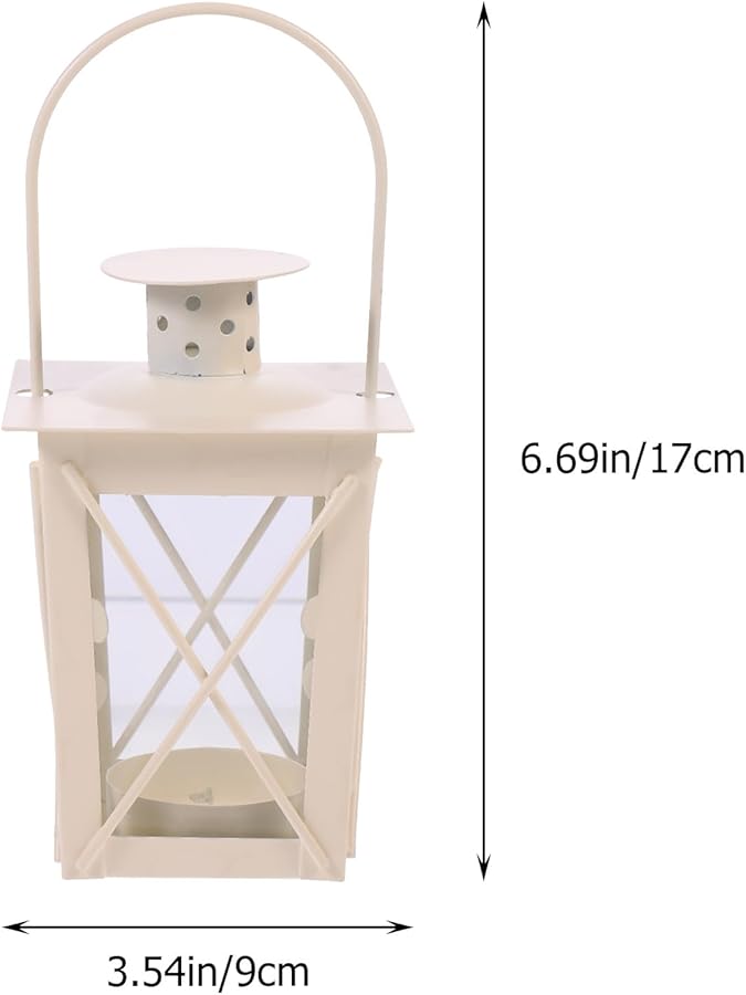 فانوس شمعة حديدي كلاسيكي بتصميم X لتزيين الطاولات في المنزل والحديقة والحفلات - Image 3