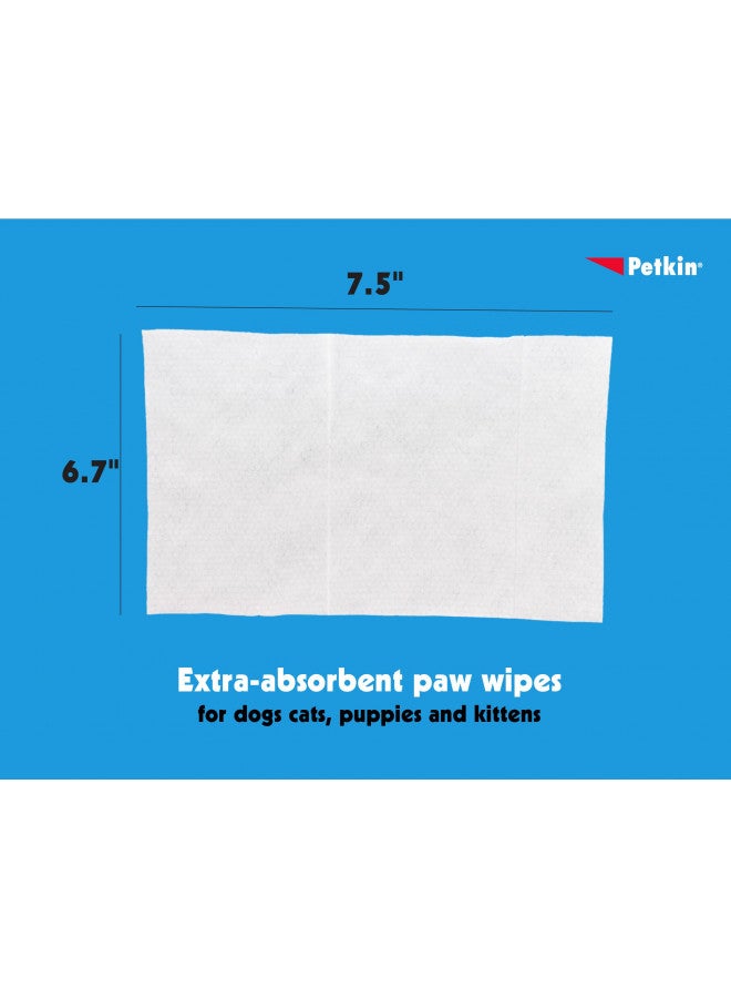Petkin Paw Wipes Plus, 100 Orange Scented Wipes - Absorbent Pet Paw Wipes Remove Daily Dirt & Odors - Enriched with Paw Balm Protectant - Easy to Use Pet Wipes for Dogs, Cats, Puppies & Kittens - Image 5