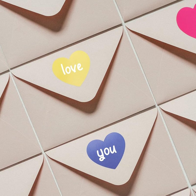 Angoily Love Heart Stickers 1500pcs Self Adhesive Wedding Decor Tags Easy Apply Lasting Craftsmanship - Image 5