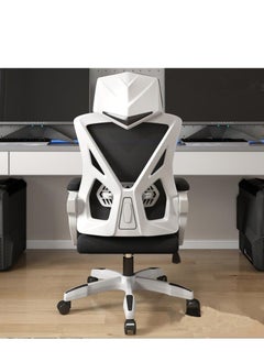 Golden Office Chair Mid Back Swivel Lumbar Support Desk Chair,Computer Gaming Chair with Comfortable Armrests, Mesh Desk Chairs with Wheels, Swivel Computer Task Chair (Grey)  - Image 4