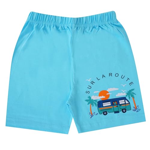 T2F Boys Printed Cotton Regular Fit Shorts(Pack of 5), Assorted, 2-3 Years - Image 5