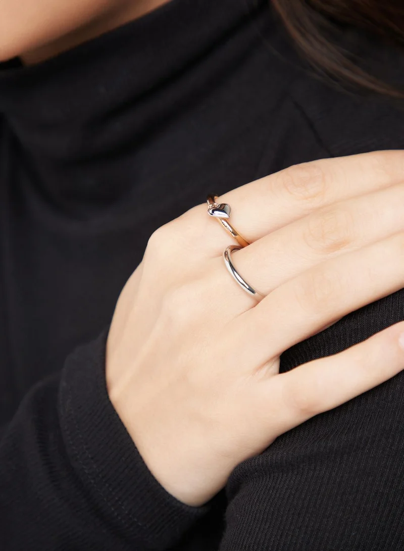 CALVIN KLEIN Stainless Steel & Ionic Rose Gold Plated Steel Ring