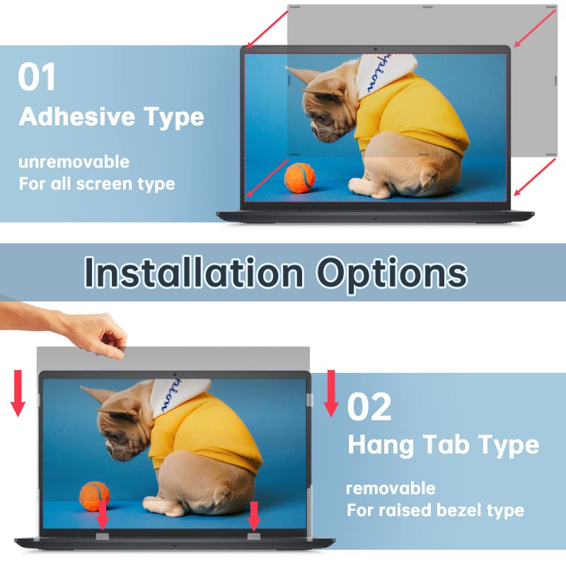 IPROKKO Laptop Privacy Screen 14 Inch, 16:9 Aspect Removable Laptop 14in Privacy Filter, Anti Glare Blue Light Privacy Shield Compatible with Chromebook Hp Envy/Dell/Asus/Acer/Samsung/Lenovo Yoga - Image 5