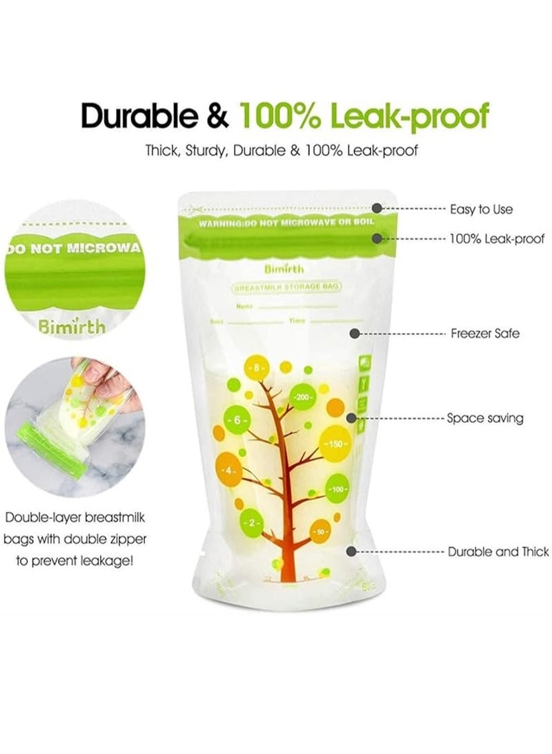 Breast Milk Bags, 112 Packs Capacity Safe Material Breastmilk Storage Collectors, 250ml Self-Standing Leak-Proof Design Breastfeeding Storage Fresh Bags for Baby Infants Newborn - Image 2