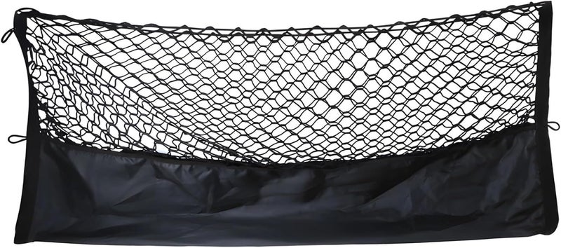 2024 Cargo Net, Dual-Layer Car Trunk Organizer, 110 X 40 In, With Hooks, Black Mesh Accessories, Fabric Oxford For 2024 - Image 1