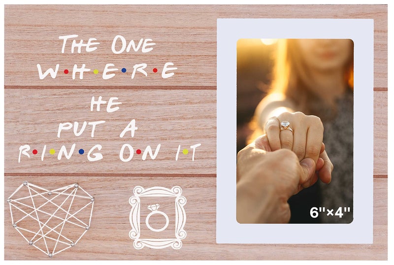 Nzy Funny Bride Pride-Engagement-Bride-Bride لتكون هدية هدايا معرضة للهدية-هدية-واحدة حيث وضع خاتمًا على صورة صورة مصورة صور تليفزيونية من أجل 6 ''؟ 4 '' صورة - Image 1