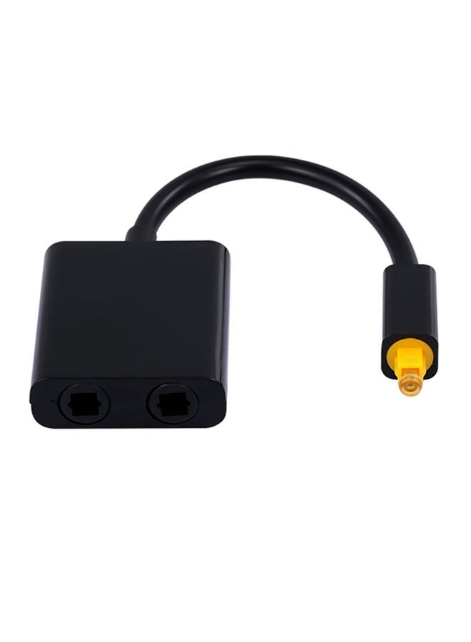 NIBEMINENT Mini Audio Cable 1 To 2 Female Splitter Adapter Black  - Image 1
