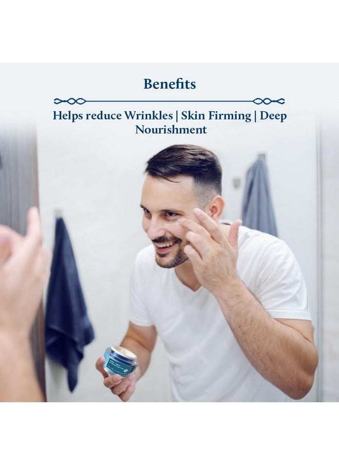 Blue Nectar Face Cream For Men, Daily Moisturizing Anti Aging Cream For Men With Face Glow For Oily Skin And Normal Skin 50 G  - Image 1