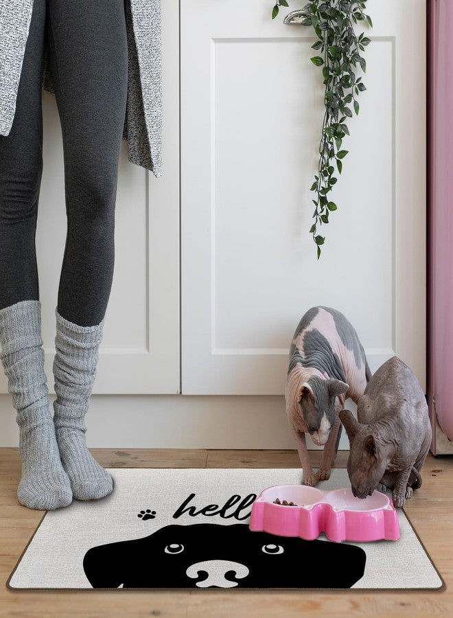 Tzhim Funny Hello Door Mat, Dog Gifts for Women Owners Front Door Mat Outside Indoor Entrance, Dog Lovers Gifts, Funny DogDecorative Outdoor Doormats for Home Bedroom Entryway, 17x29in - Image 4