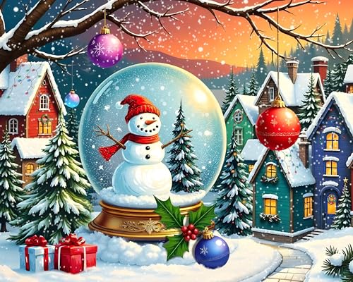 Springbok Snowman Snow Globe 1000 Piece Puzzle for Adults and Families A Classic Winter Display of a Giant Snowglobe with a Snowman Inside - Image 1