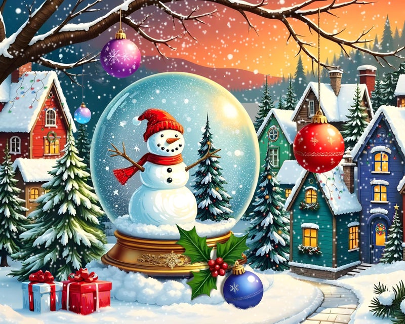 Springbok Snowman Snow Globe 1000 Piece Puzzle for Adults and Families A Classic Winter Display of a Giant Snowglobe with a Snowman Inside - Image 3