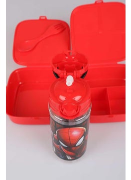 SPIDERMAN Licensed 500 ml Tritan Water Bottle and 2 Tier Lunch Box / Lunch Box Set  - Image 5