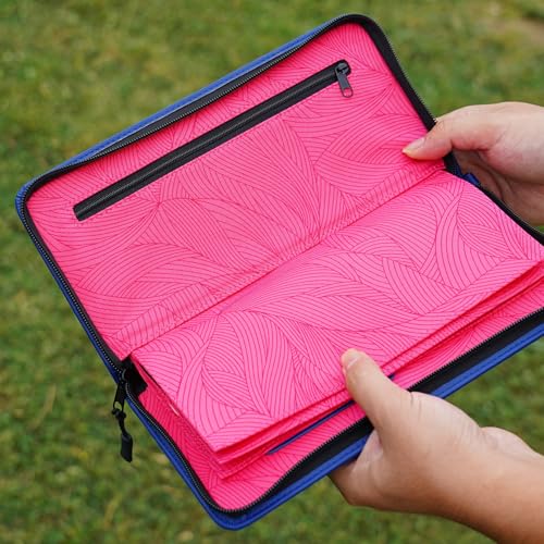 2thpart Golf Gloves Holder Case, Zipper Premium Glove Caddie, Organizer for Golf Gloves Synthetic Leather Blue - Image 4
