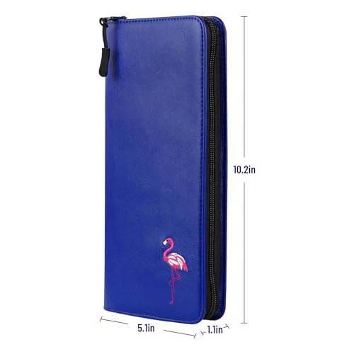 2thpart Golf Gloves Holder Case, Zipper Premium Glove Caddie, Organizer for Golf Gloves Synthetic Leather Blue - Image 2