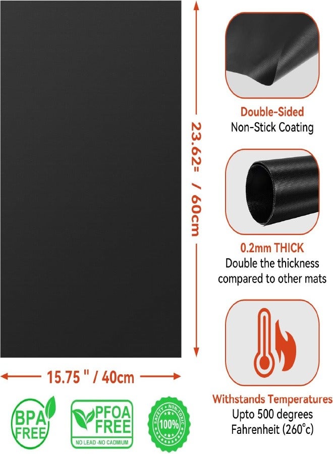 Oven Liners for Bottom of Oven, 2 Pack Resuable Large Thick Heavy Duty Teflon Oven Mat Set, Non Stick Oven Mats for Bottom of Electric Oven Gas Oven Toaster Oven Microwave Stove Grill  - Image 5