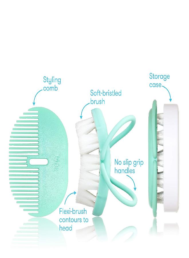 fridababy Frida Baby Infant Head-Hugging Hairbrush + Styling Comb Set, from The Makers of NoseFrida - Image 2