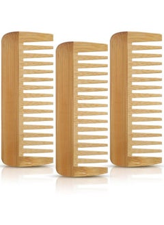 Patelai 3 Pieces Wide Tooth Hair Comb Detangling Anti Static Wooden Comb Curly Hair Natural Hair Detangler Wooden Comb For Women Girls Supplies  - Image 2