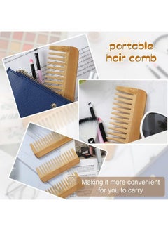 Patelai 3 Pieces Wide Tooth Hair Comb Detangling Anti Static Wooden Comb Curly Hair Natural Hair Detangler Wooden Comb For Women Girls Supplies  - Image 5