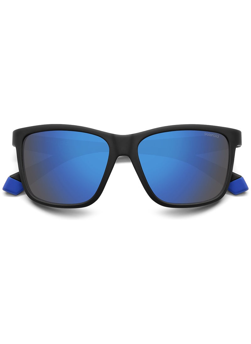 Polaroid - Kids Unisex Polarized Rectangular Sunglasses - Pld 8057/S Black Millimeter - Lens Size: 50 Mm - Image 1