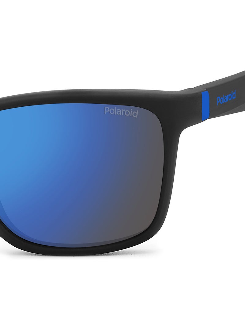 Polaroid - Kids Unisex Polarized Rectangular Sunglasses - Pld 8057/S Black Millimeter - Lens Size: 50 Mm - Image 1