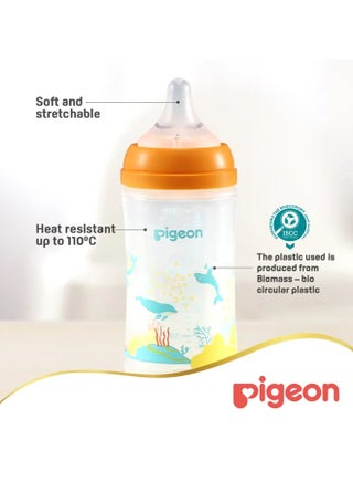 Softouch Wide Neck Peristaltic Plus Decorated Nursing Bottle, SS Nipple Size, Bpa Free, 3+ Months, 240ML - Assorted - view 3