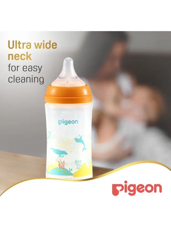 بيجون زجاجة رضاعة ناعمة بعنق واسع، صمام بيرستالتيك بلس، مزينة، حلمة مقاس ، خالية من ، للأعمار + شهر،  مل - ألوان متنوعة - Image 2