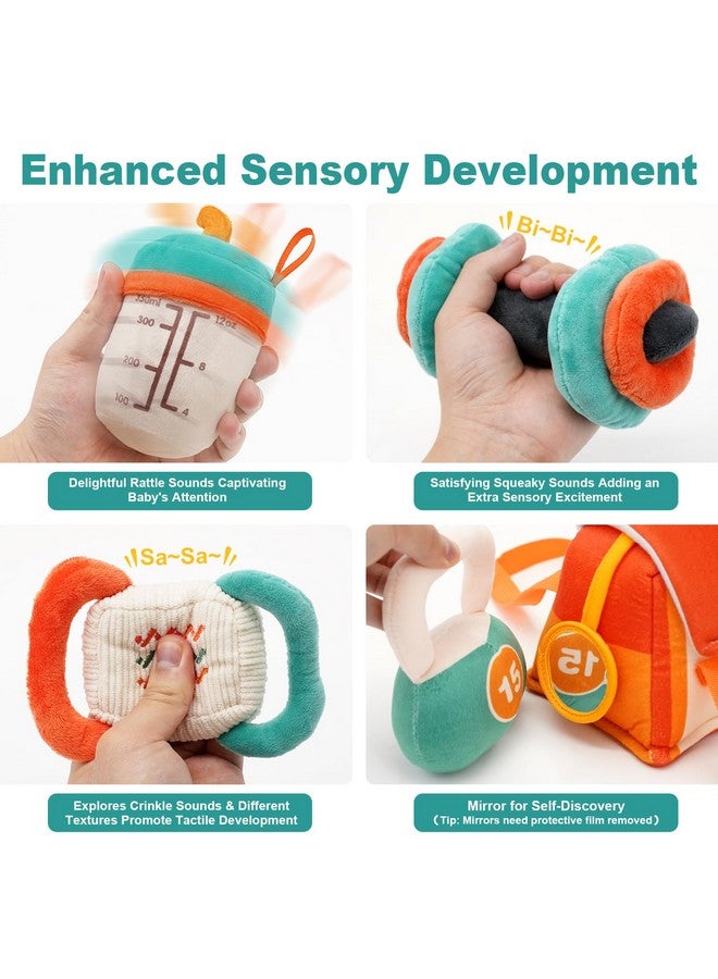 Vanplay Baby Toys 0-12 Months, Workout Plush Toy with Rattle for 0-3-6 Month, Sensory Montessori Toys for Babies 6-12-18 Month, Baby Boys Girls Birthday Shower Gifts for 7 8 9 10 Month - Image 3