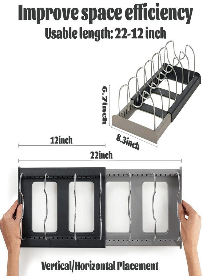 BOBOAR Pot Lid Rack and Baking Pan Cookware Storage Organizers Inside Cabinet for Under Cabinet - Image 2