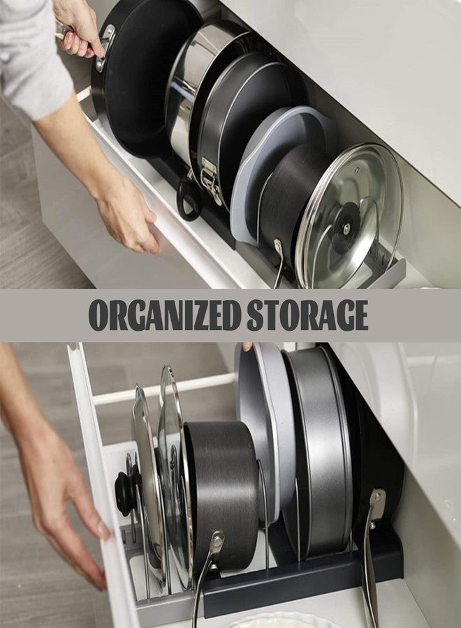 BOBOAR Pot Lid Rack and Baking Pan Cookware Storage Organizers Inside Cabinet for Under Cabinet - Image 3