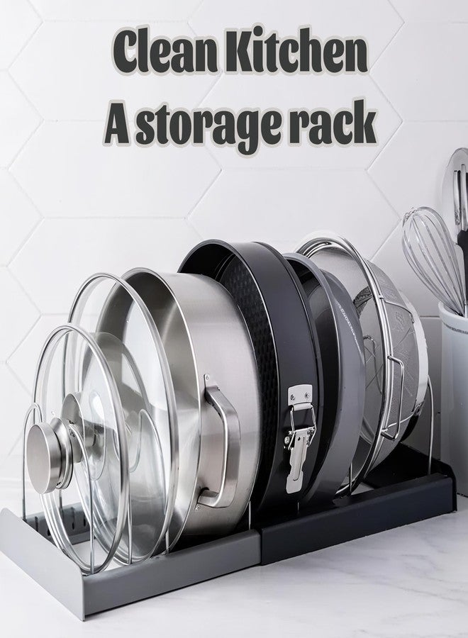 BOBOAR Pot Lid Rack and Baking Pan Cookware Storage Organizers Inside Cabinet for Under Cabinet - Image 4