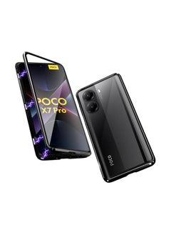 General Double-sided glass case compatible with Xiaomi POCO X7 Pro/Redmi Turbo 4, magnetic metal frame double-sided transparent tempered glass cover, shockproof and drop-proof  - Image 1
