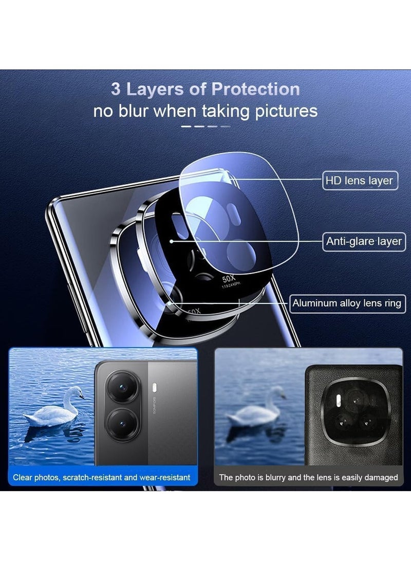 general Double-sided glass case compatible with Xiaomi POCO X7 Pro/Redmi Turbo 4, magnetic metal frame double-sided transparent tempered glass cover, shockproof and drop-proof - Image 3