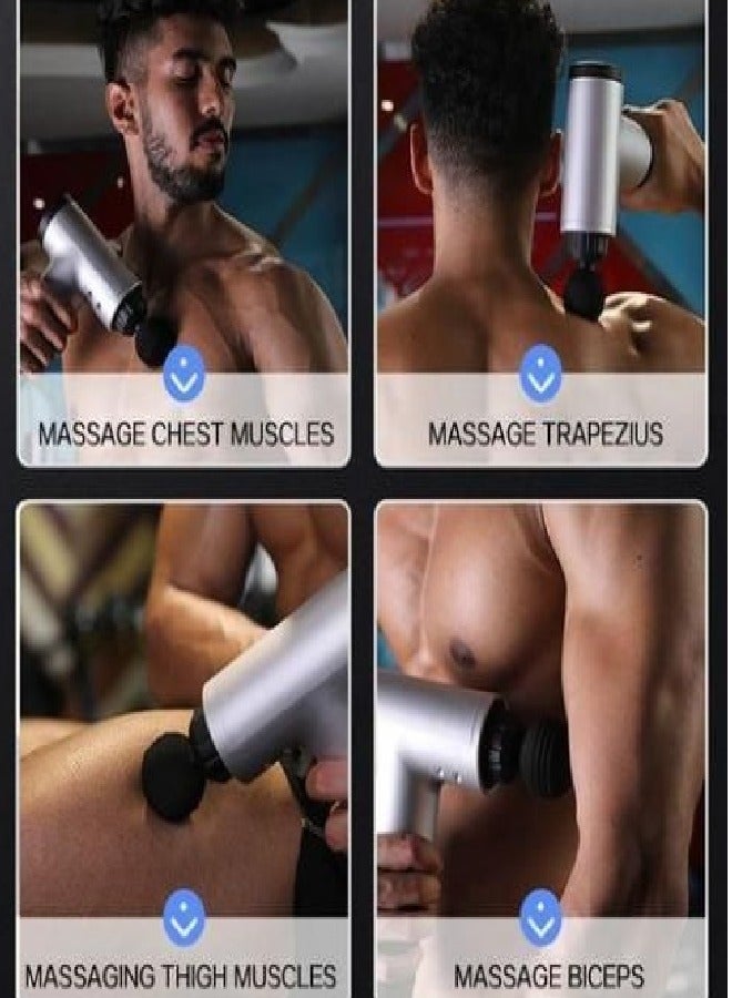Massage gun for the face and all parts of the body - silver - Image 4